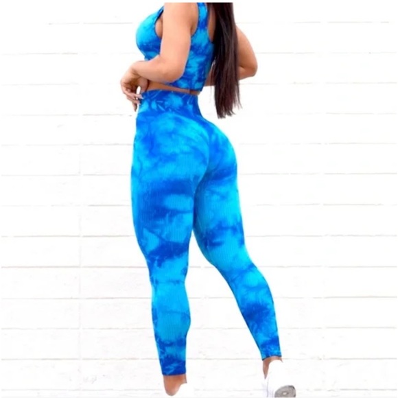 Bombshell Sportswear ribbed tie-dye leggings - Picture 2 of 11